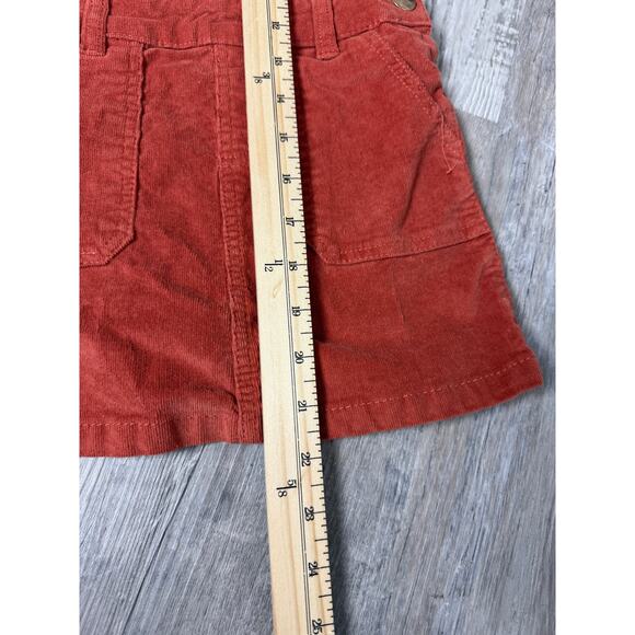 DKNY Burnt Orange Corduroy Overalls Jumper Skirt Sleeveless Summer Girls Size 5 - Picture 9 of 9